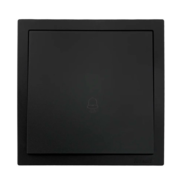 Кнопка звонка Lezard Zima 704-4288-103QC безвинтовой зажим/клемма черный бархат