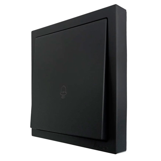 Кнопка звонка Lezard Zima 704-4288-103QC безвинтовой зажим/клемма черный бархат
