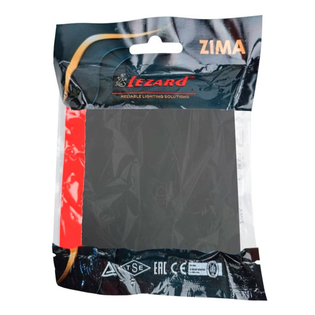 Кнопка звонка Lezard Zima 704-4288-103QC безвинтовой зажим/клемма черный бархат