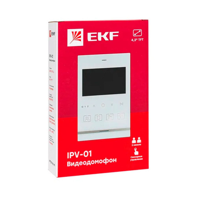 Видеодомофон EKF IPV-01 INT-IPV-01 белый