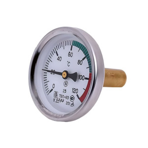 Термометр Багория ТБП-Т Дк 63 100 мм 160°С биметаллический осевой