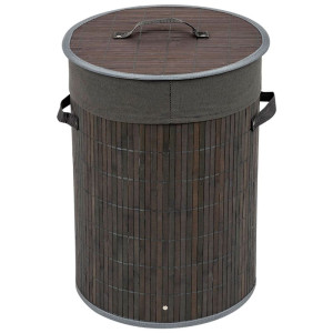 Корзина для белья Рыжий Кот BLB-01-G бамбук серый 46.8 л