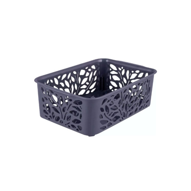 Корзина Полимербыт Leaves 4344601 184*127*62 мм серый 1.2 л