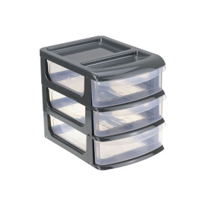 Бокс универсальный Idea М 2769 мини 3 секции графитовый