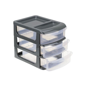 Бокс универсальный Idea М 2769 мини 3 секции графитовый