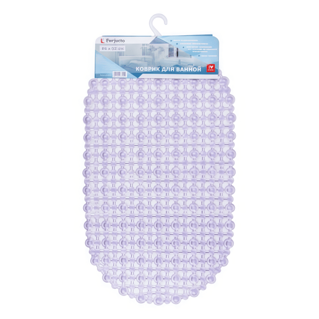 Коврик для ванной Perfecto Linea 22-683705 овал фиолетовый 66*37см