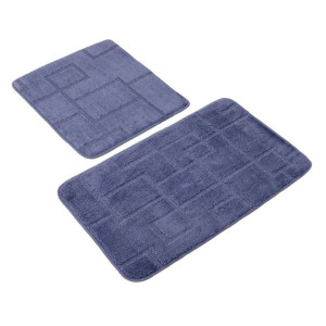 Комплект ковриков для ванной Banyolin Medium Extra темно-голубой 50*80 см и 50*60 см