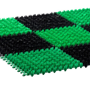 Коврик придверный Vortex Травка 23001 42*56 см черно-зеленый