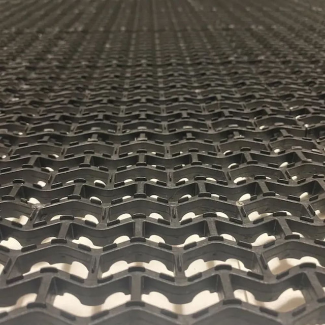 Дорожка Волна 11 мм 1*10 м черная