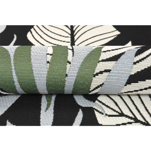 Ковер-циновка Indavo Borneo 6956-3-80150 80*150 см листья черный
