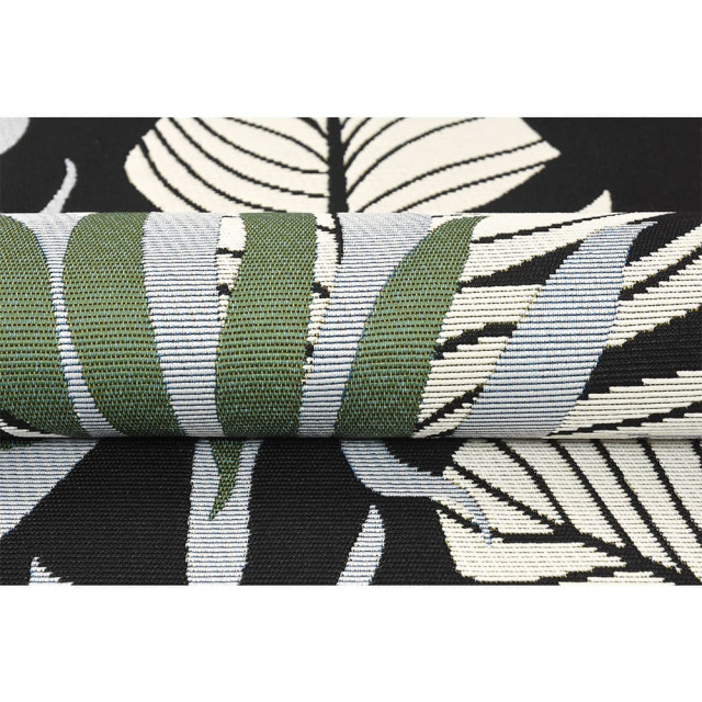 Ковер-циновка Indavo Borneo 6956-3-80150 80*150 см листья черный