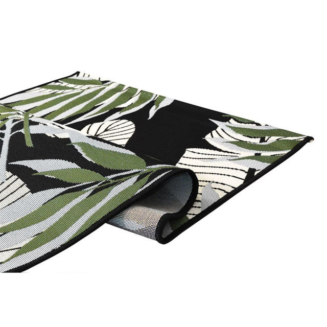 Ковер-циновка Indavo Borneo 6956-3-80150 80*150 см листья черный