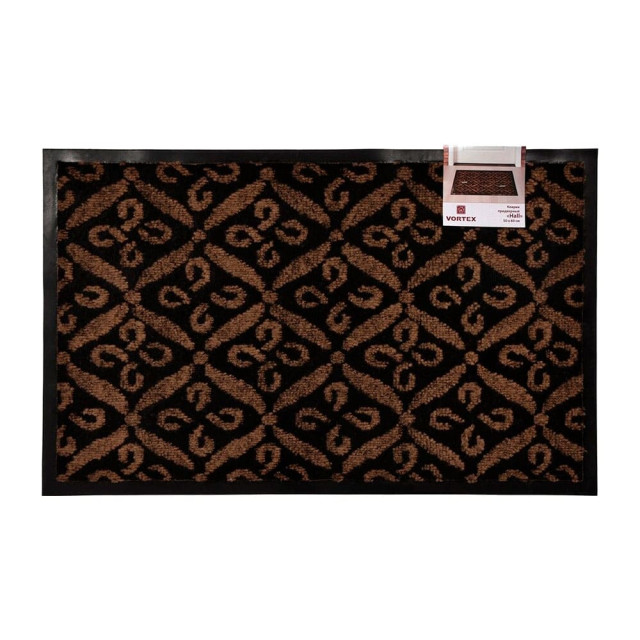 Коврик придверный Vortex Hall 24076 влаговпитывающий 50*80 см коричневый