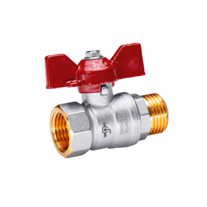 Кран шаровой Temper 8820ВНБ3440 Ду20 (3/4”) Ру40 ВР/НР бабочка латунный