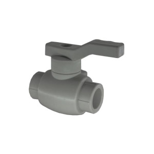 Кран шаровой РосТурПластт 27753 ПП 20 стандарт серый