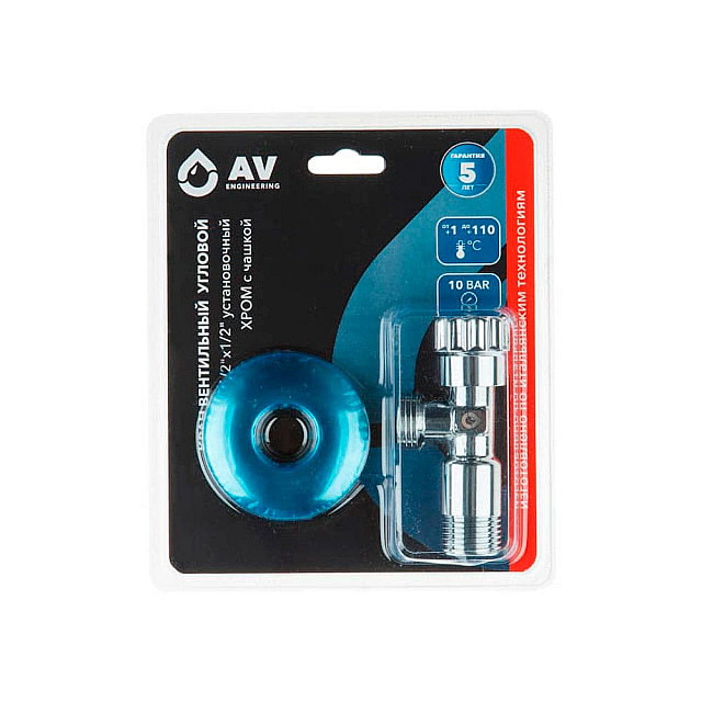Кран вентильный AV Engineering AVE256001 угловой 1/2
