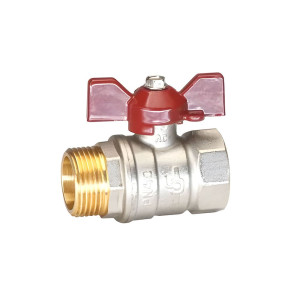 Кран шаровой Temper 8815ВАБ1240 Ду15 (1/2”) Ру40 ВР/НР с американкой бабочка