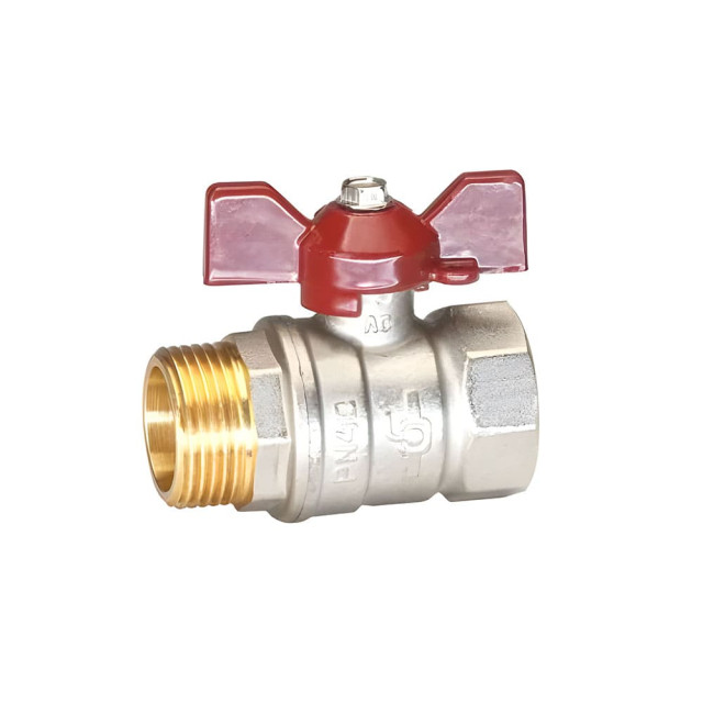 Кран шаровой Temper 8815ВАБ1240 Ду15 (1/2”) Ру40 ВР/НР с американкой бабочка