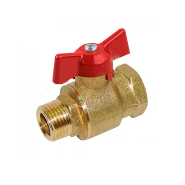 Кран шаровой Цветлит ZW10045 DN 15 PN1.6 МПа 11Б27п5 м-ц (вода) р/б ГШ бабочка