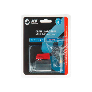 Кран шаровой AV Engineering MINI AVE161001 1/2