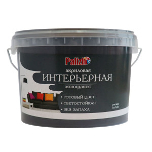 Краска Palizh PC-317 акриловая интерьерная моющаяся графит RAL7024 3.3 кг