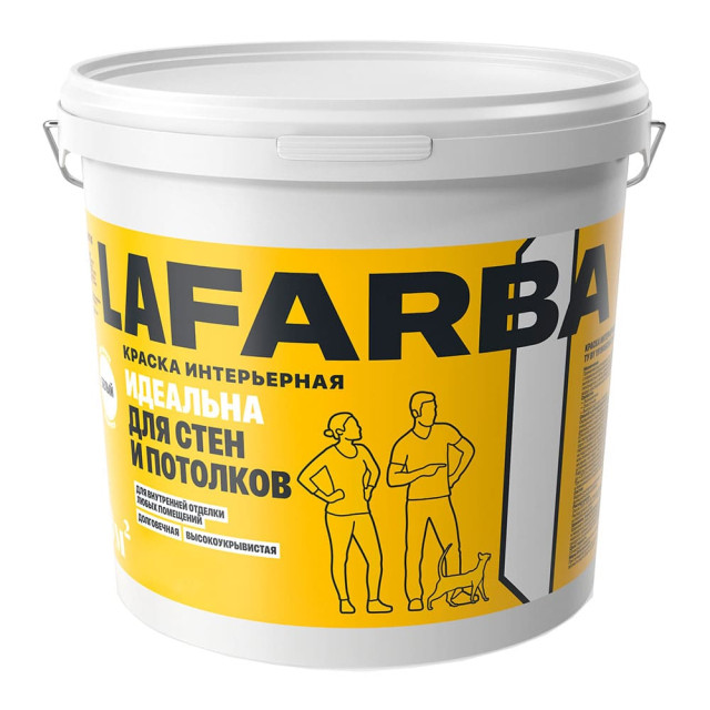 Краска Goldbastik Lafarba интерьерная белая 1.5 кг