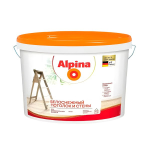 Краска Alpina Белоснежный потолок и стены белая 0.9 л
