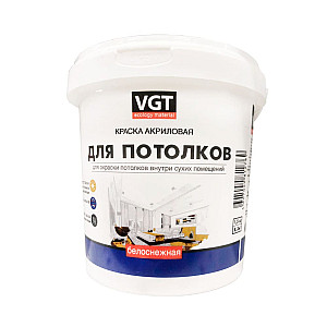 Краска VGT ВД-АК-2180 для потолков белоснежная 1.5 кг