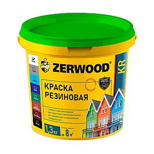 Краска Zerwood KR резиновая красно-коричневая 1.3 кг