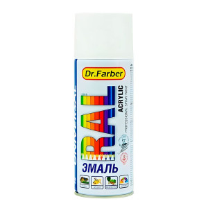 Эмаль-аэрозоль MAV Dr. Farber 07600-270 акриловая универсальная RAL 9003 сигнальный белый матовая 520 мл