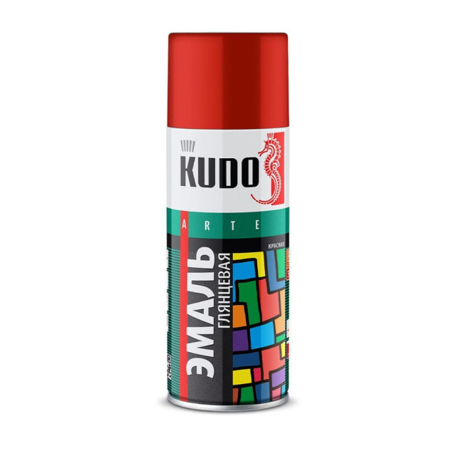 Эмаль универсальная Kudo KU-1003 красная 520 мл