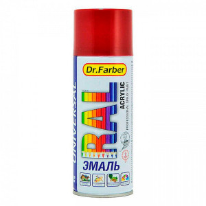 Эмаль-аэрозоль MAV Dr.Farber акриловая универсальная RAL 3003 рубиново-красная глянцевая 520 мл