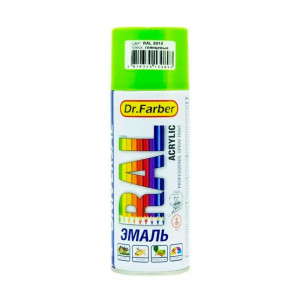 Эмаль-аэрозоль MAV Dr.Farber 07186-270 акриловая универсальная RAL 6018 желто-зеленая глянцевая 520 мл