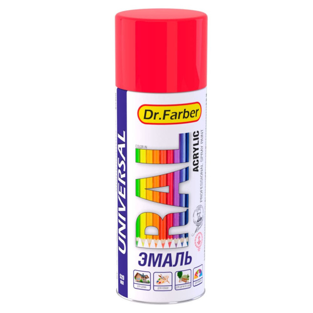 Эмаль-аэрозоль MAV Dr.Farber 07146-270 акриловая универсальная RAL 8011 орехово-коричневая глянцевая 520 мл