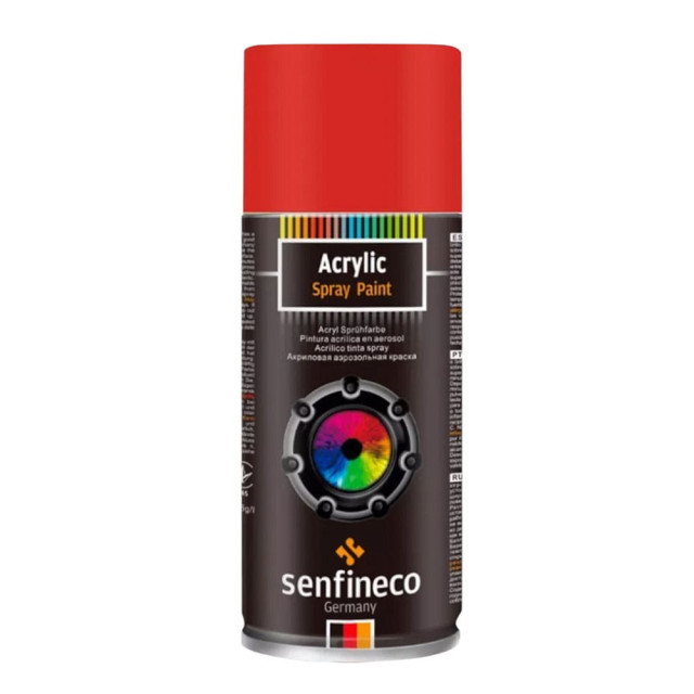 Краска-спрей Senfineco Paint Acrylic Orange Red 4006 акриловая оранжево-красная 400 мл