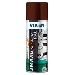 Эмаль Vixen VX18012 алкидная RAL 8012 коричневый 520 мл