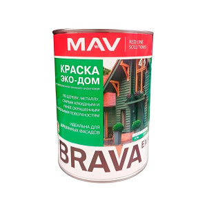 Краска MAV Brava Эко-Дом база TR полуматовая 0.9 л