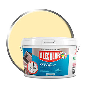 Краска Olecolor акриловая по кирпичу песочная 3 кг