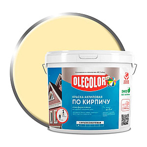 Краска Olecolor акриловая по кирпичу песочная 7 кг