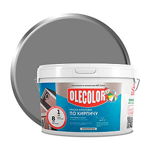 Краска Olecolor акриловая по кирпичу серая серый 3 кг