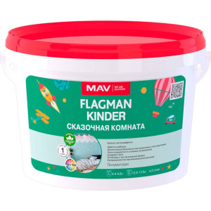 Краска MAV Flagman Kinder интерьерная белая полуматовая 3 л