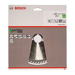 Диск пильный Bosch Optiline по дереву 60 зубьев 190*30*2.6 мм