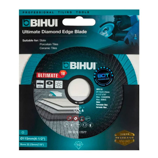 Диск алмазный BIHUI DPD115 Ultimate Edge для резки и заусовки плитки под 45° 115 мм