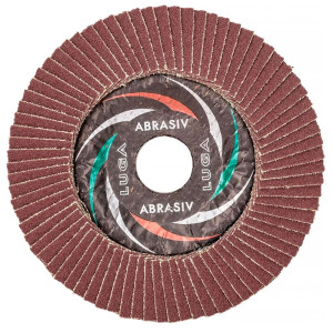 Круг лепестковый Lugaabrasiv 125*22 мм А100 конический КЛТ2