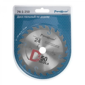 Диск пильный Remocolor 74-1-250  по дереву 250*32*24Т переходное кольцо 25.4 мм