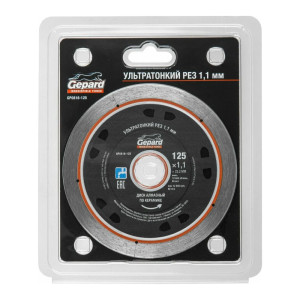 Круг алмазный по керамике Gepard 0816-125 ультратонкий 125*22 мм