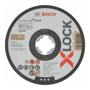 Круг отрезной Bosch X-LOCK Standard for Inox для нержавеющей стали 125*1.0*22.2 мм