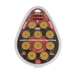Алмазный диск для гравера DLT 1498 с титановым покрытием 40 мм 10 шт
