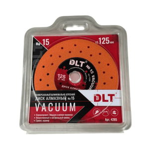 Диск алмазный шлифовально-отрезной DLT №15 Vacuum 4285 универсальный 125 мм