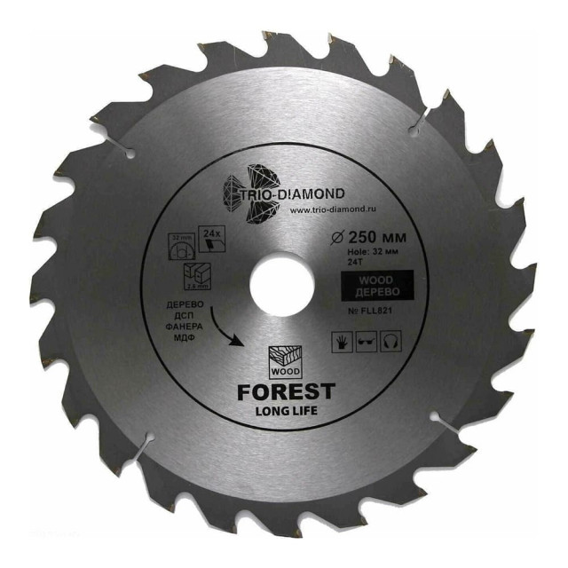 Диск пильный Trio-Diamond FLL821 250*32*24Т
